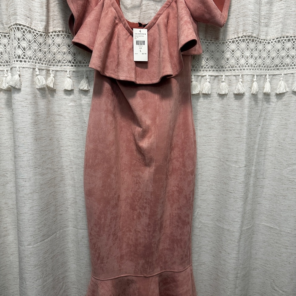 Fashion Nova Dusty Pink Midi Dress